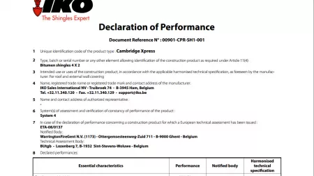 Declaration Of Performance
